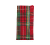 Xmas Plaid Napkin in Red, Green & Gold, Set of 4