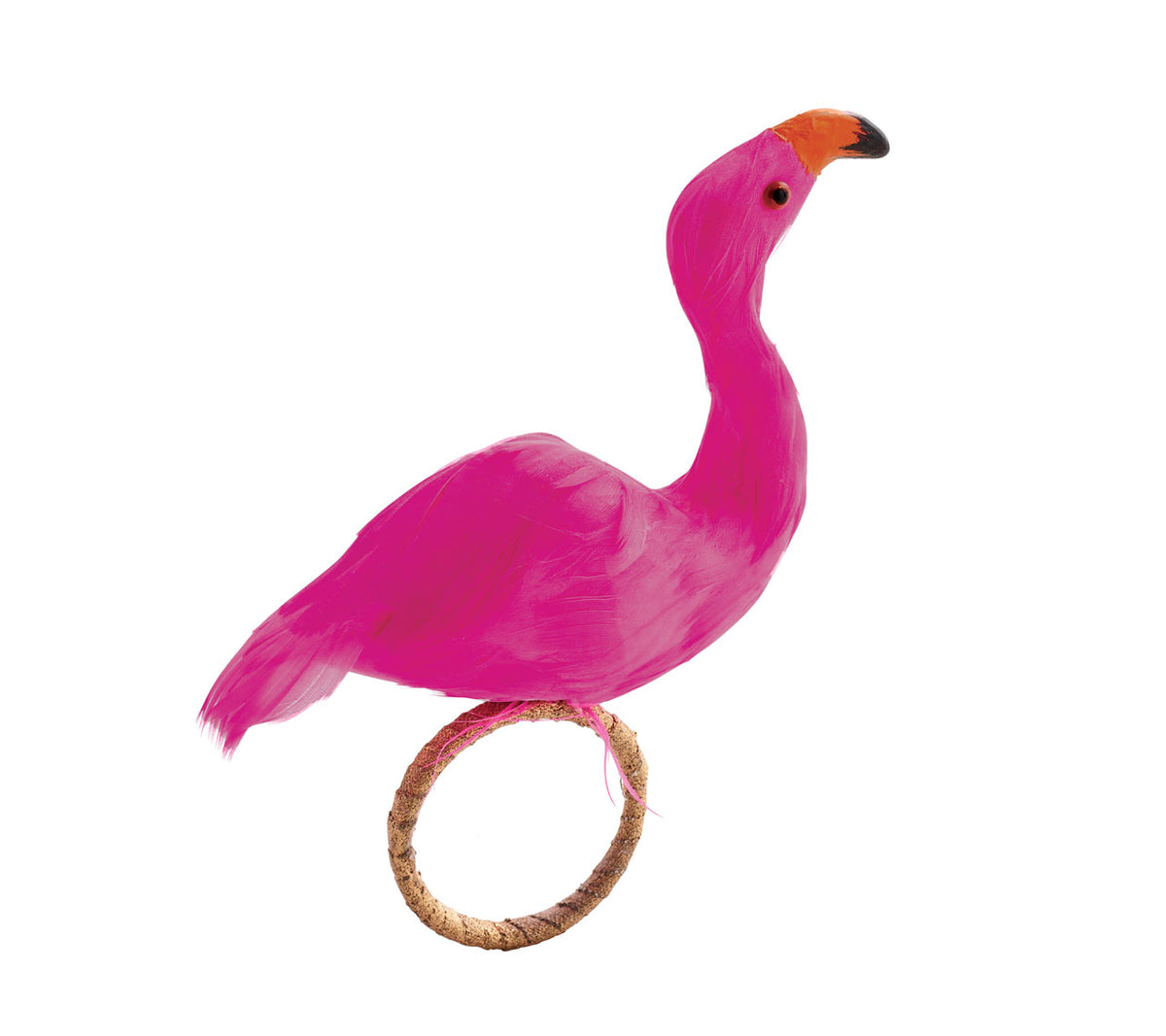 Kim Seybert Luxury Flamingo Napkin Ring in Pink & Orange