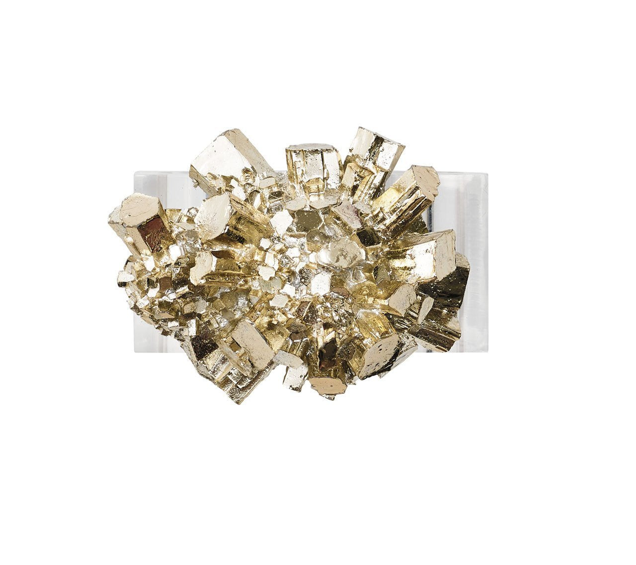 Kim Seybert Luxury Geode Napkin Ring in Gold in a Gift Box