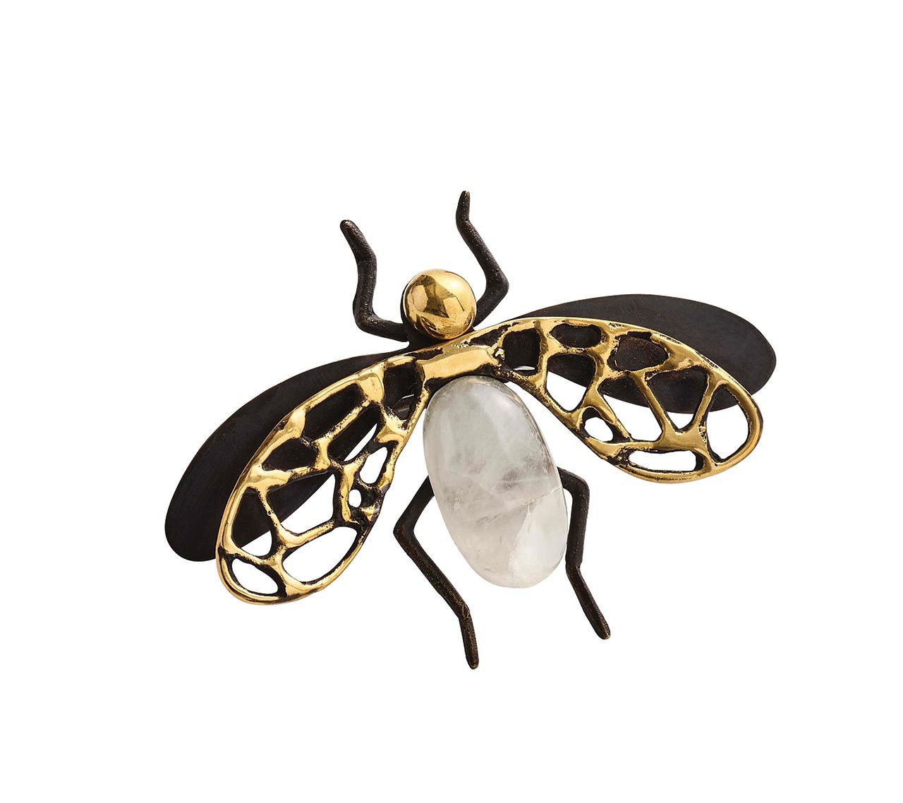 Kim Seybert Luxury Fly Away Napkin Ring in Black & Multi
