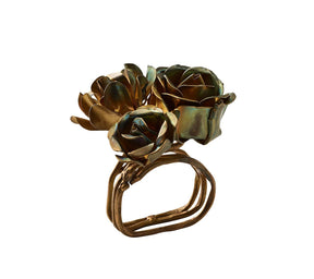 Kim Seybert Luxury Bouquet Napkin Ring in Gold