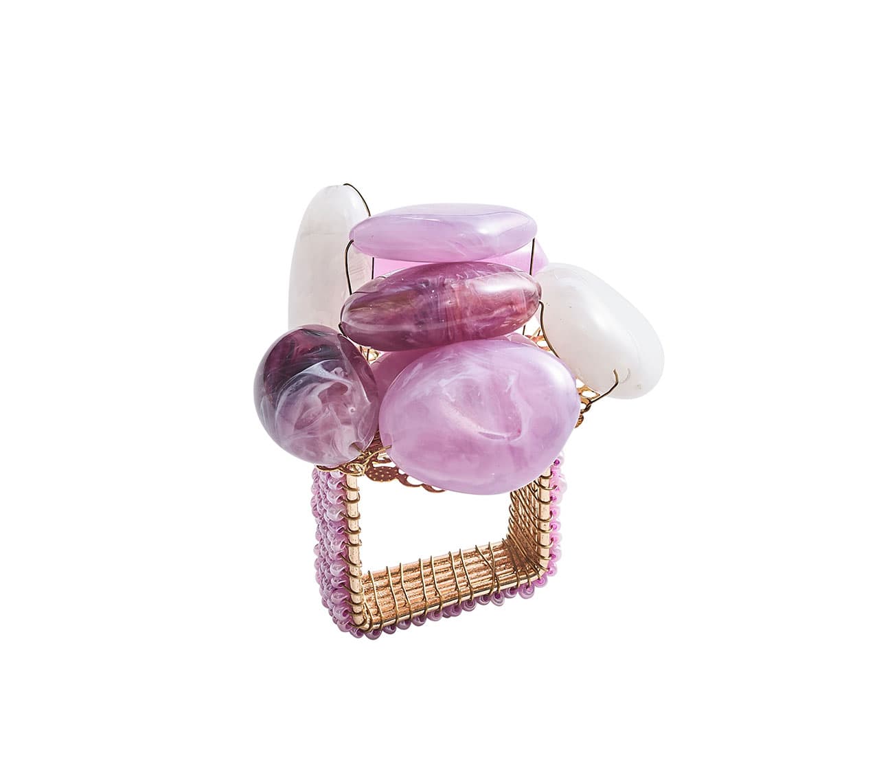 Kim Seybert Luxury Sea Stone Napkin Ring in Lilac
