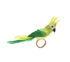 Kim Seybert Luxury Parakeet Napkin Ring in Green