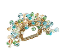 Spritz Napkin Ring with natural & seafoam colored beads