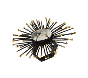 Kim Seybert Luxury Flare Napkin Ring in Gold & Black
