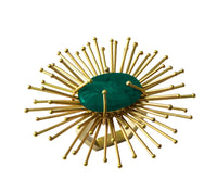 Kim Seybert Luxury Flare Napkin Ring in Gold & Emerald