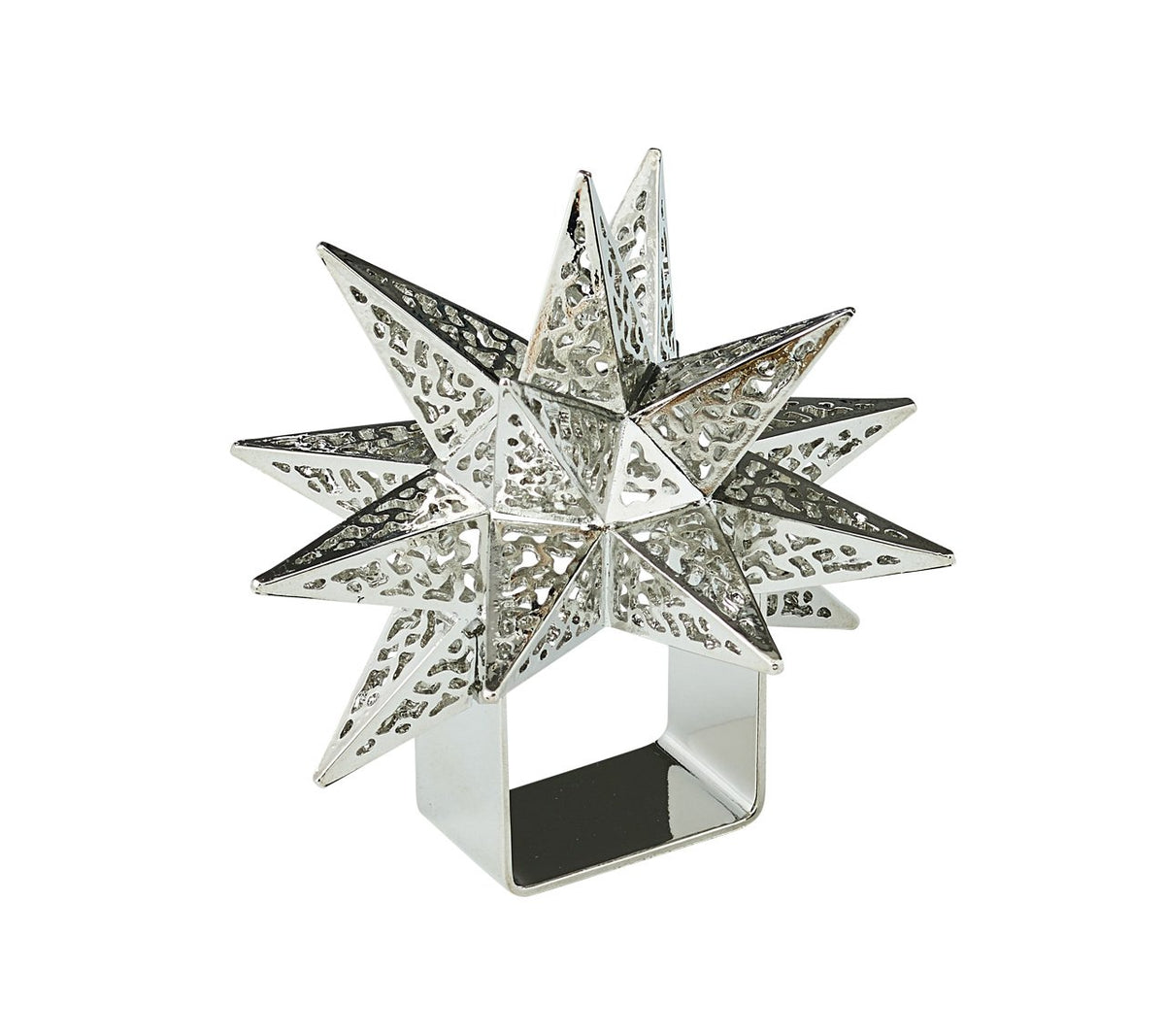 Kim Seybert Luxury Stardust Napkin Ring in Silver