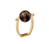 Kim Seybert Luxury Mineral Napkin Ring in Brown