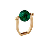 Kim Seybert Luxury Mineral Napkin Ring in Emerald