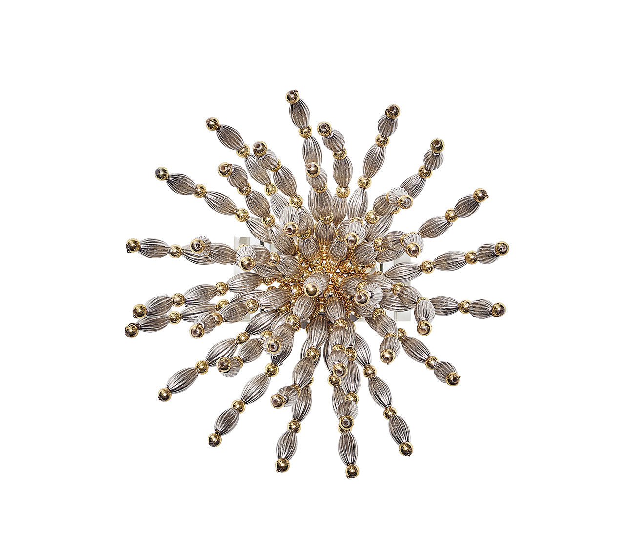 Kim Seybert Luxury Bead Burst Napkin Ring in Silver & Gold
