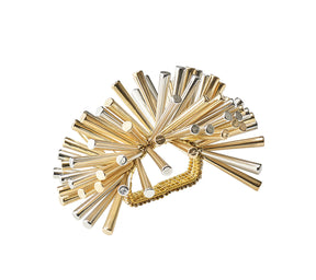 Kim Seybert Luxury Fringe Napkin Ring in Gold & Silver