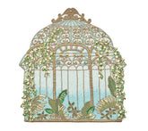 Beaded Arbor Placemat whose design was inspired by Victorian greenhouses