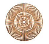  Spoke Placemat in brown made of bamboo