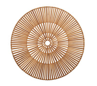  Spoke Placemat in brown made of bamboo