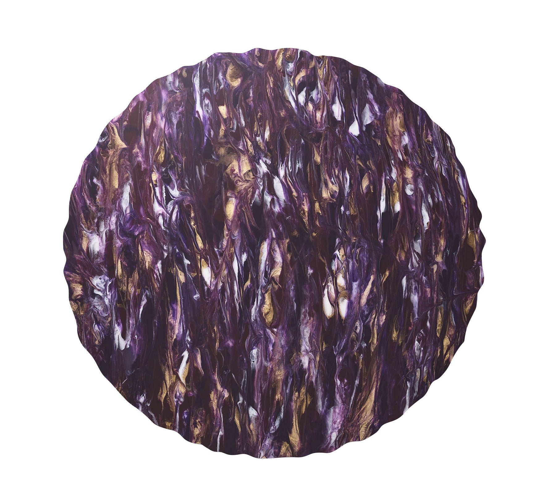 Kim Seybert Luxury Marbled Placemat in Purple & Gold