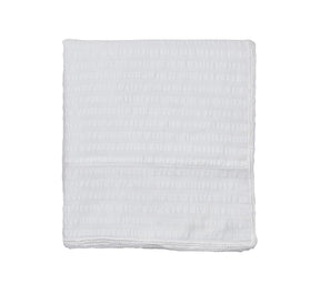 Kim Seybert Luxury Seersucker Tablecloth in White