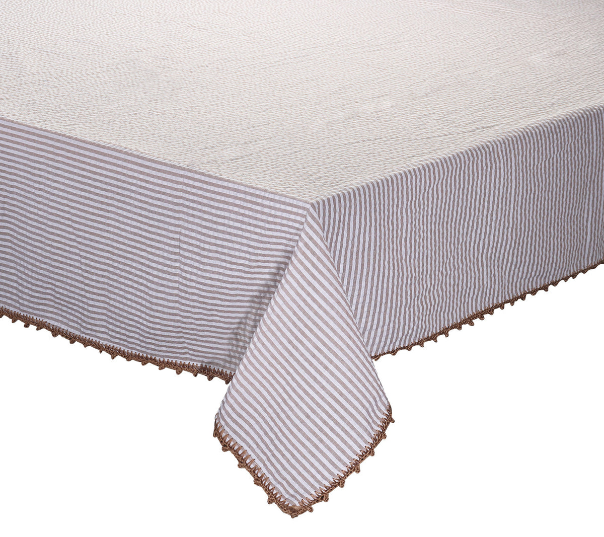 Seersucker Tablecloth in natural