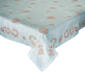 Nouveau Tablecloth in Sky & Natural