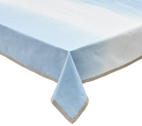 Kim Seybert Luxury Dip Dye Tablecloth in White & Periwinkle