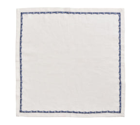 Filament Napkin in White & Navy, Set of 4