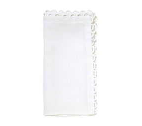 Kim Seybert Luxury Loop Edge Napkin in White