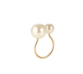 Kim Seybert Luxury Pearl Napkin Ring in Ivory & Gold