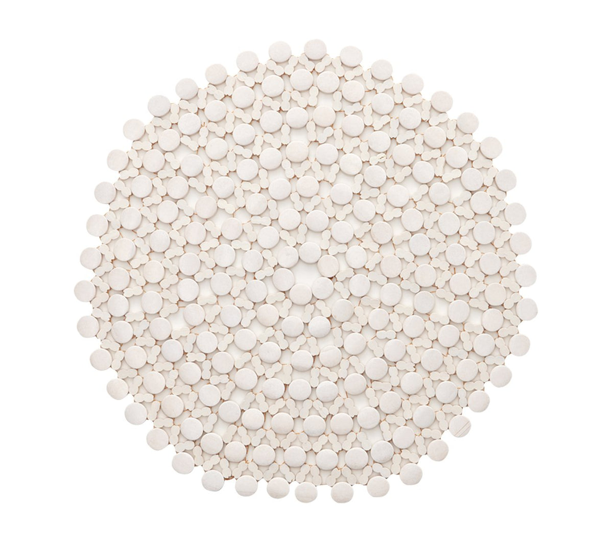 Kim Seybert Luxury Round Bamboo Placemat in White