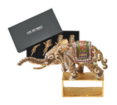 Kim Seybert Luxury Mahout Napkin Ring in Gold in a Gift Box